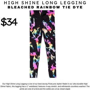Pixie Lane  Colorful Tie-Dye High Chine Girls  Leggings